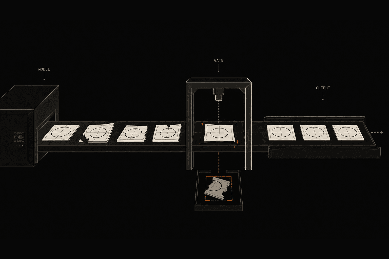 The Guardrails Between a Demo and a Product · illustration